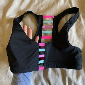 Pink sports bra